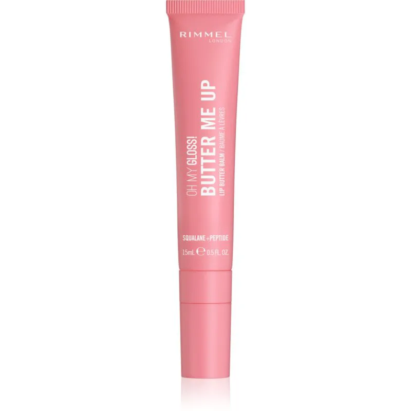 Rimmel Oh My Gloss! Butter Me Up ενυδατικό βάλσαμο για τα χείλη απόχρωση 002 Bubble Gum 15 ml