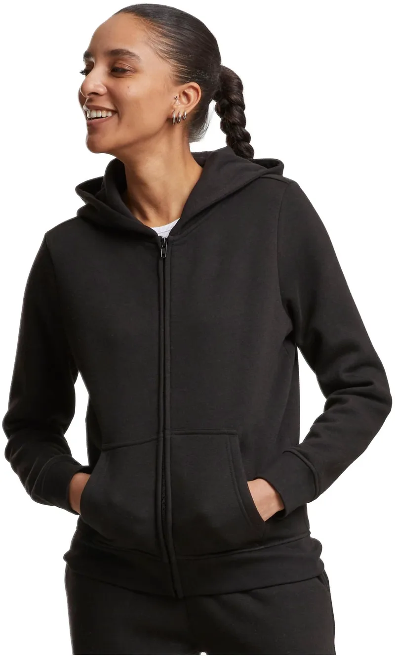 Ladies Basic Essential Zip Hoody Urban Classics TB8005-00007 black