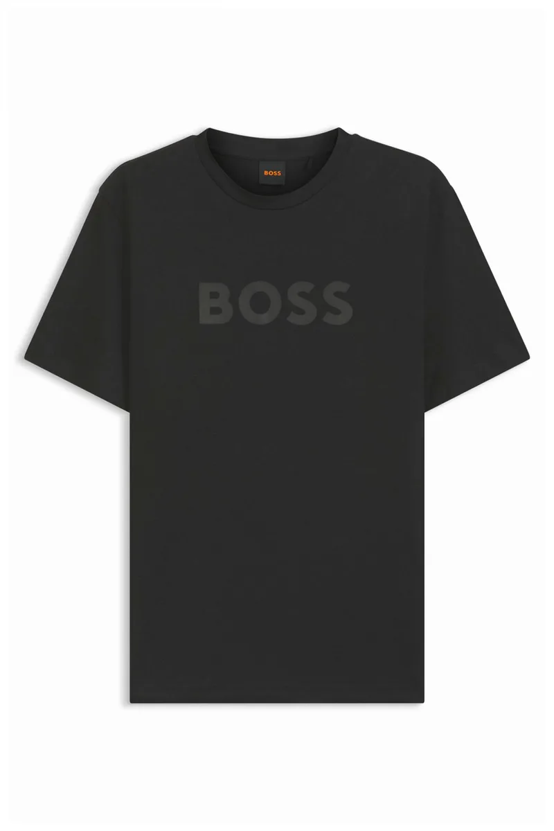 BOSS CASUAL T-SHIRT Te_Logo ΜΑΥΡΟ