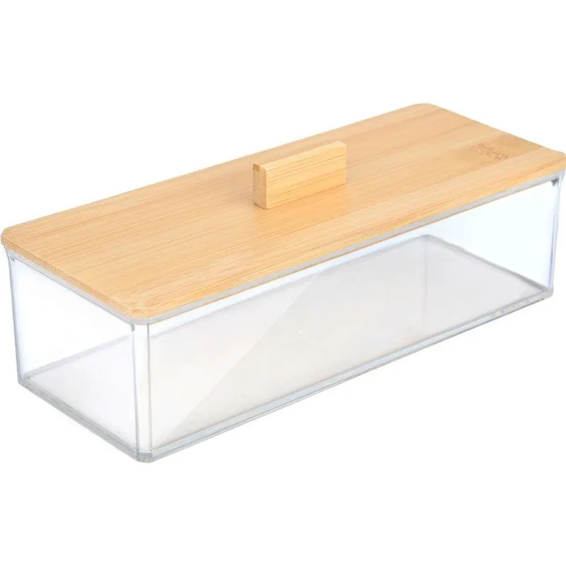 Estia Κουτί Αποθήκευσης Bamboo με Καπάκι 23.3x9.4x8.8cm