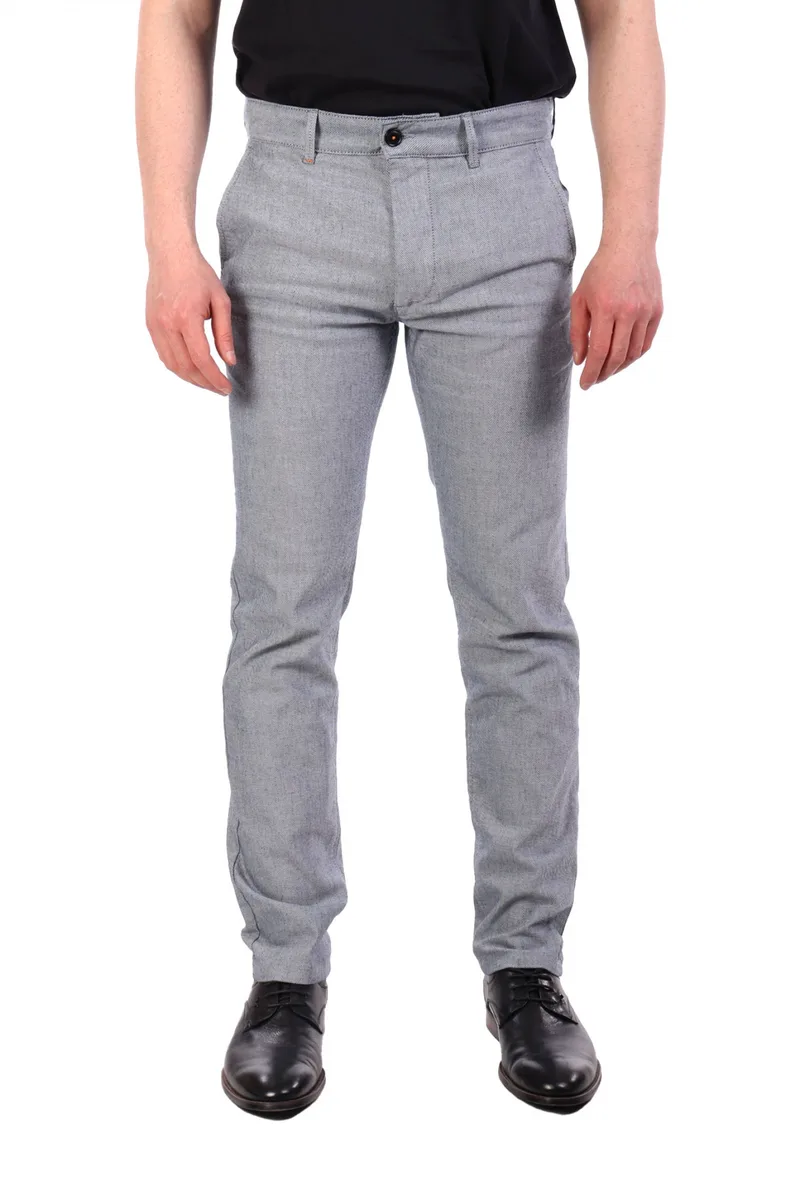 BOSS CASUAL ΠΑΝΤΕΛΟΝΙ CHINO ΜΙΚΡΟΣΧΕΔΙΟ SLIM FIT CHINO SLIM ΣΙΕΛ