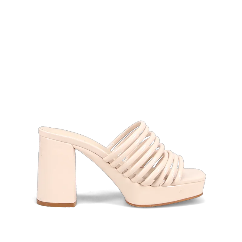 Μπεζ mule πέδιλο