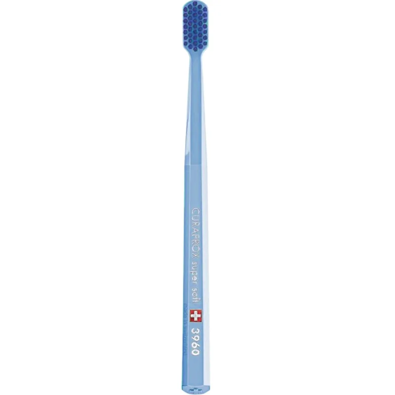 Curaprox CS 3960 Super Soft Toothbrush Οδοντόβουρτσα με Εξαιρετικά Απαλές & Ανθεκτικές Ίνες Curen για Αποτελεσματικό Καθαρισμό 1 Τεμάχιο Γαλάζιο/ Μπλε
