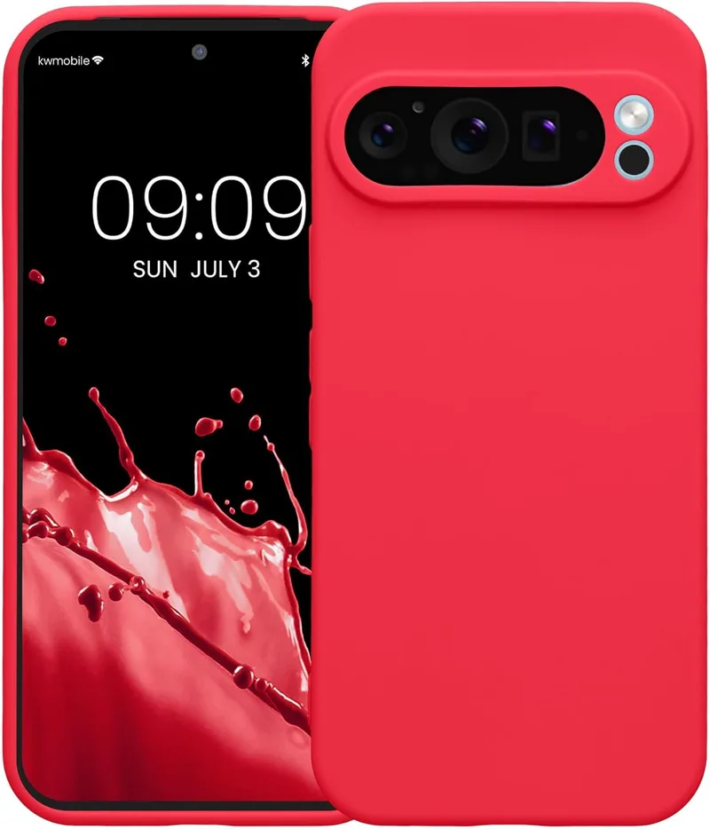 Θήκη Google Pixel 9 Pro KWmobile TPU Case with Camera Lens Protector Σιλικόνης με Πλαίσιο Κάμερας - Neon Ροζ (KWM000020PH006C)