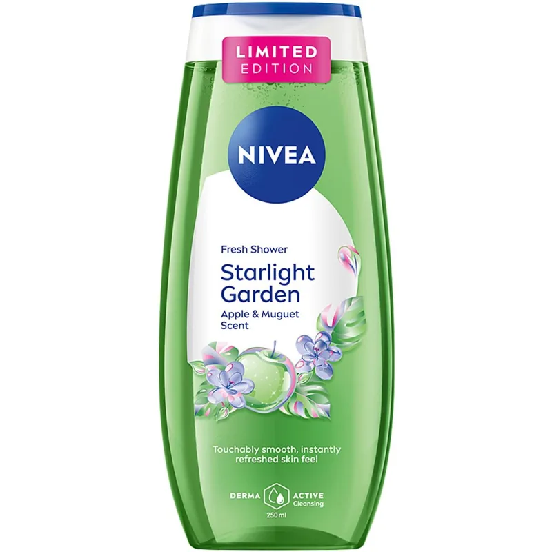Nivea Limited Edition Starlight Garden Fresh Shower Gel Ενυδατικό Αφρόλουτρο με Υπέροχο Άρωμα Μήλου & Κρίνου 250ml