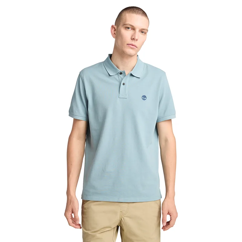 Timberland Ανδρική Μπλούζα SS Millers River Pique Polo TB0A6VDP-758 Πετρόλ