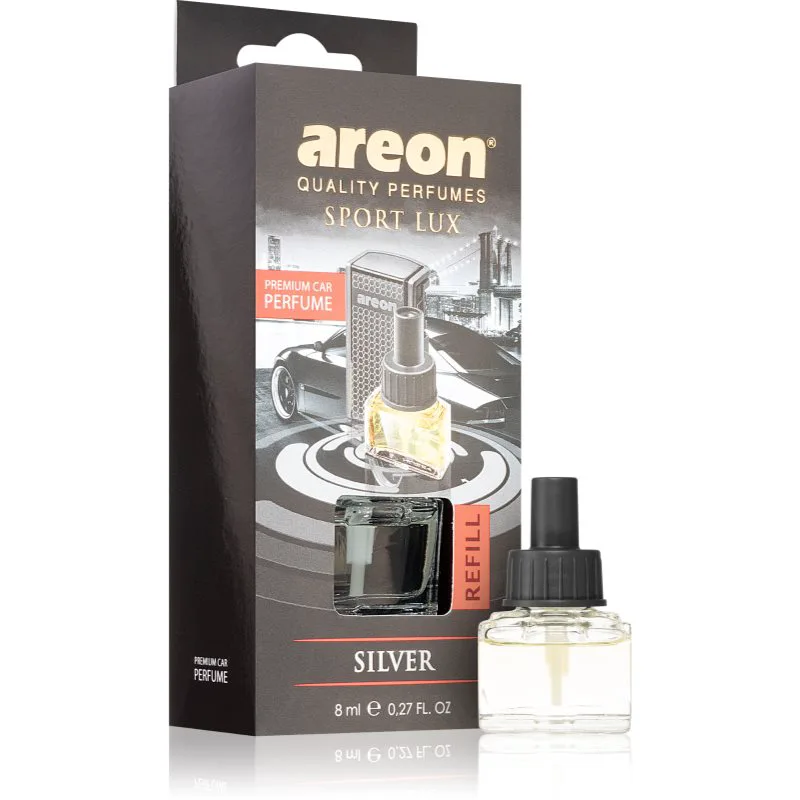 Areon Car Black Edition Silver άρωμα για αυτοκίνητο ανταλλακτικό 8 μλ