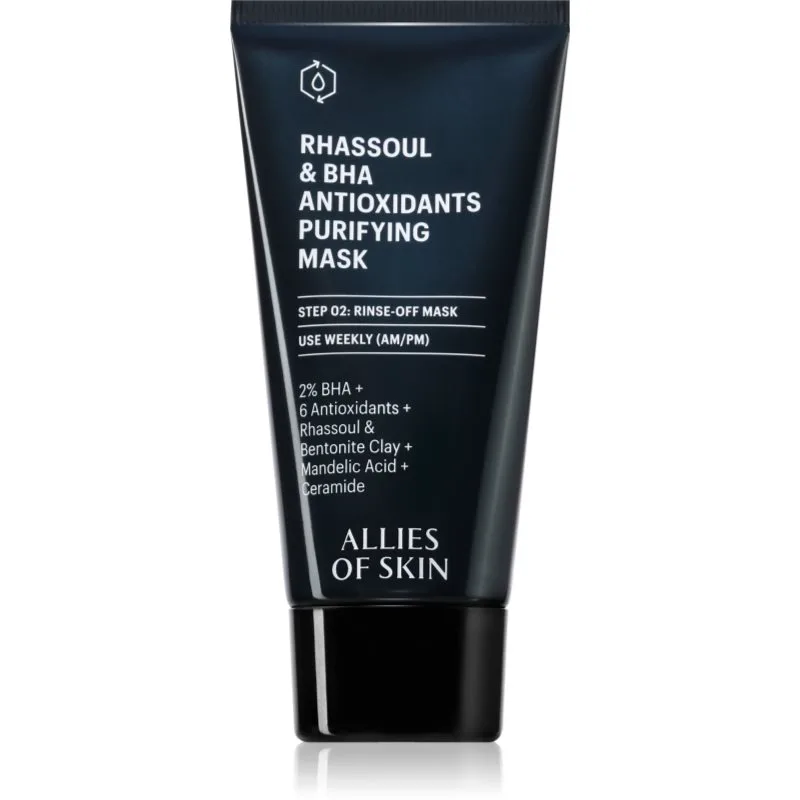 Allies of Skin Rhassoul & BHA Antioxidants μάσκα για βαθύ καθαρισμό 50 ml