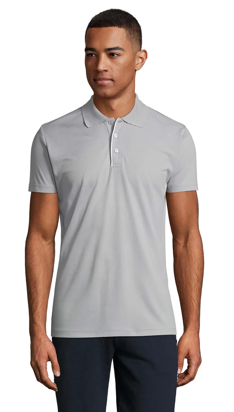 Ανδρικό αθλητικό πόλο Sol's Performer Men - 01180 Pure Grey
