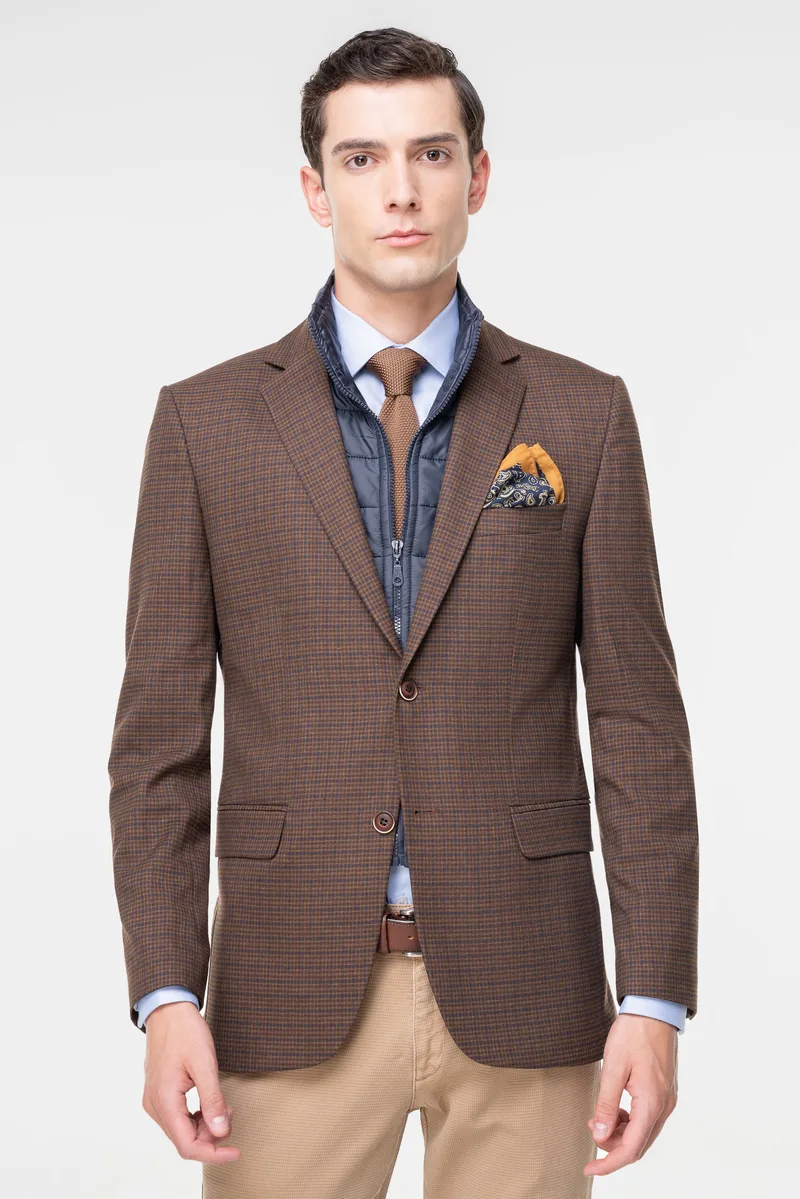 Fragosto Σακάκι της σειράς Zipper - FRB23 8610 2 Brown