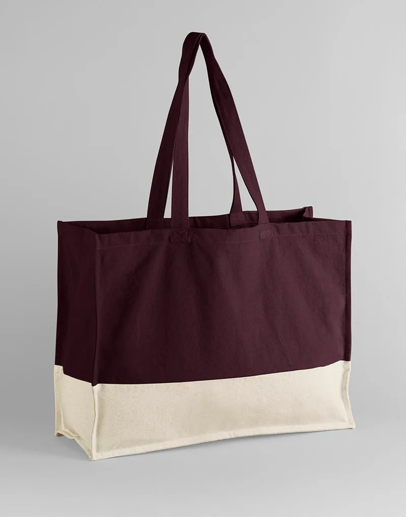 Τσάντα Shopping W858 Westford Mill EarthAware Organic Contrast Shopper Oxblood/Natural