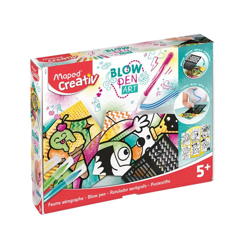 MAPED Μαρκαδόροι Aέρος Creativ Blow Pen με Στένσιλ