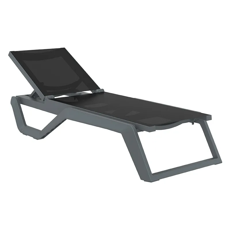 RIO PRO ΞΑΠΛΩΣΤΡΑ DARK GREY/BLACK ΠΟΛ/ΝΙΟΥ 190X70X33εκ.