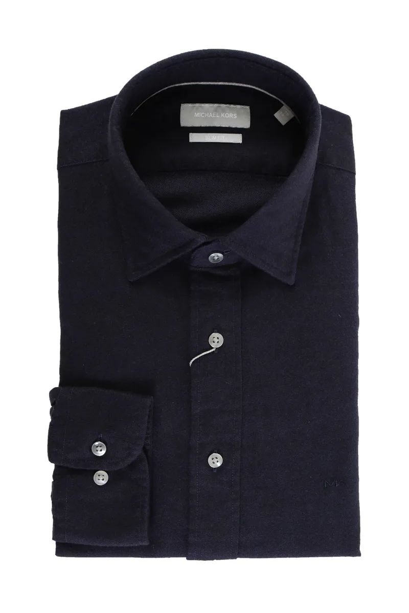 MICHAEL KORS ΠΟΥΚΑΜΙΣΟ SLIM FIT ΜΠΛΕ