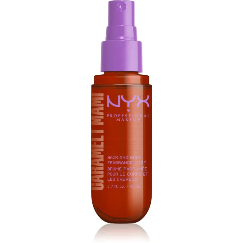 NYX Professional Makeup Fat Oil Body Spray αρωματικό mist για μαλλιά και σώμα με άρωμα Caramelt Mami 80 ml