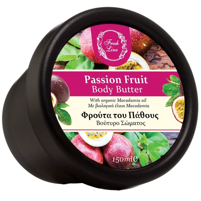 Fresh Line Passion Fruit Body Butter Εξωτικό & Φρουτώδες, Θρεπτικό Βούτυρο Σώματος με Φρούτα του Πάθους 150ml