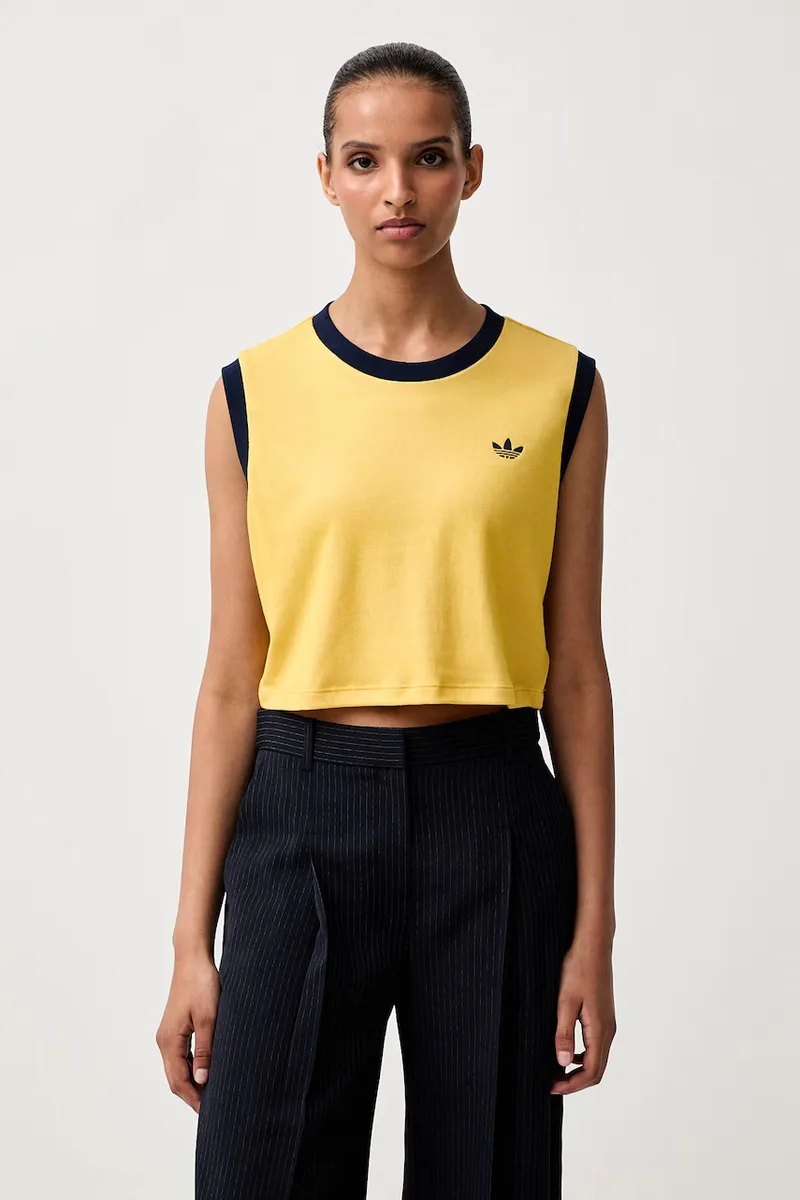adidas Originals crop top γυναικείο με βαμβάκι Heather