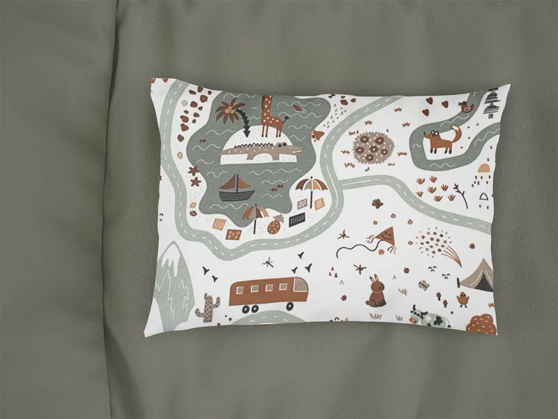 Παιδική Μαξιλαροθήκη Dimcol Countryside 580 50x70 White-Mint