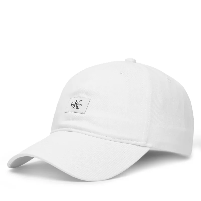 Καπέλο Jockey Calvin Klein Monologo Woven Patch Bb Cap LV04D5077G Λευκό