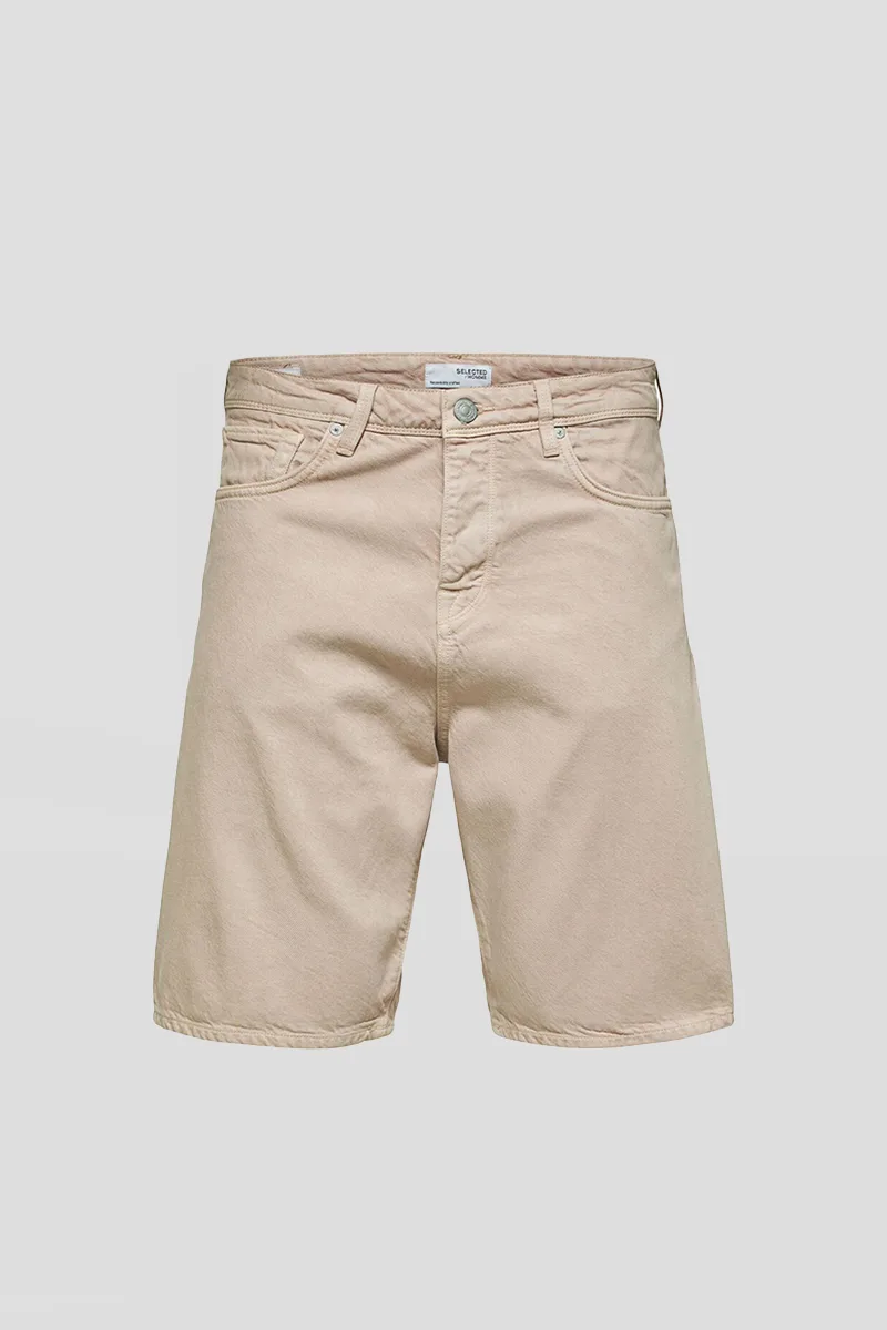 SELECTED HOMME Ανδρικό Ροζ Wide Fit Denim Shorts