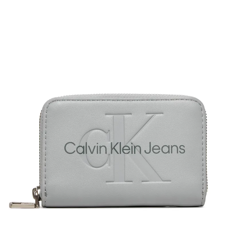 Πορτοφόλι Calvin Klein Jeans Sculpted Med Zip Around Mono K60K612255 Γκρι