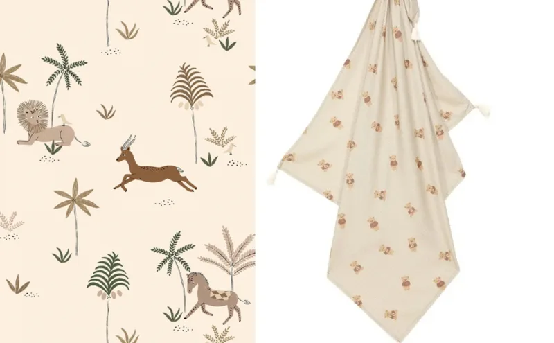 Bamboo Κουβέρτα Swaddle Little Savannah