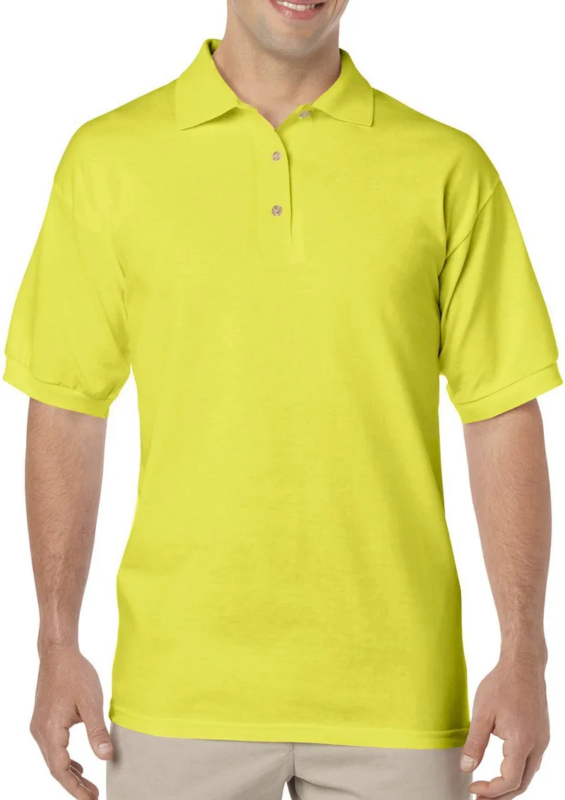 Gildan Mens DryBlend Jersey Polo Gildan 8800 Safety Green