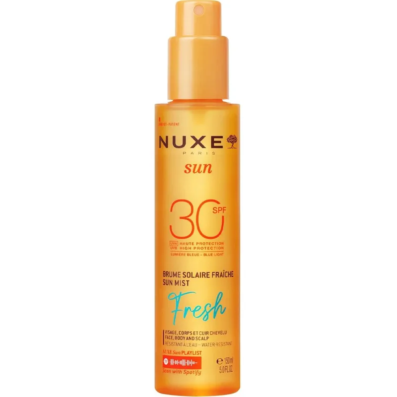 Nuxe Sun Spf30 Fresh Mist Αντηλιακό Mist Ελαφριάς Υφής Υψηλής Προστασίας για Πρόσωπο, Σώμα & Μαλλιά 150ml