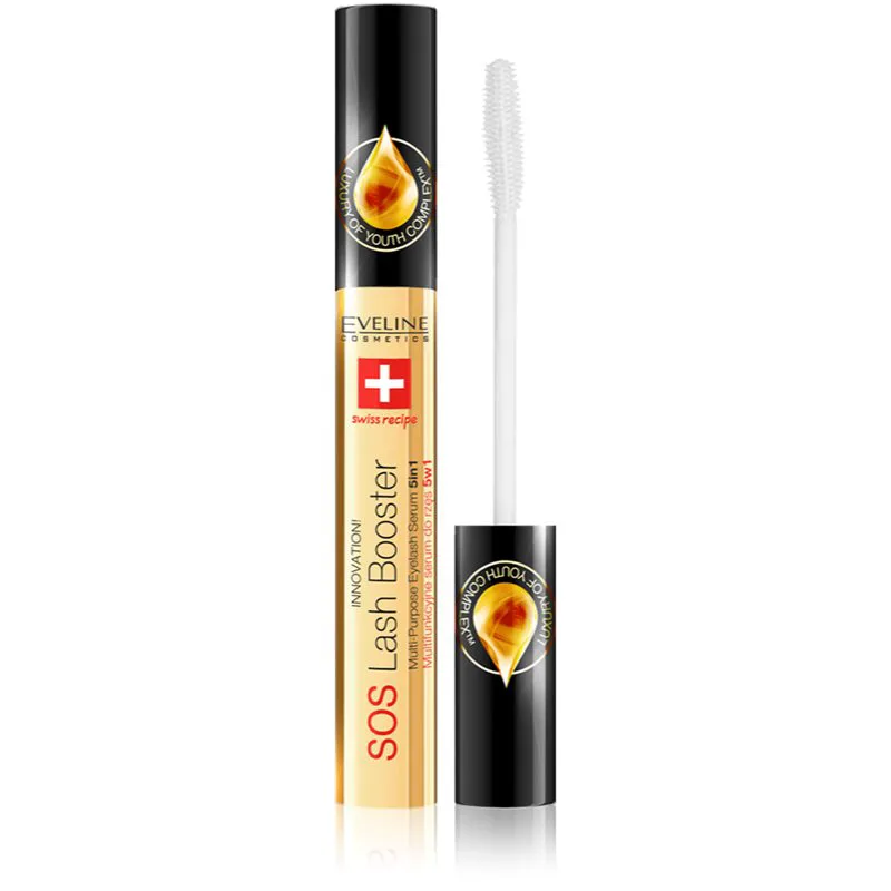Eveline Cosmetics SOS Lash Booster αποκαταστατικός ορός για ανάπτυξη των βλεφαρίδων με αναγεννητικό αποτέλεσμα 10 ml