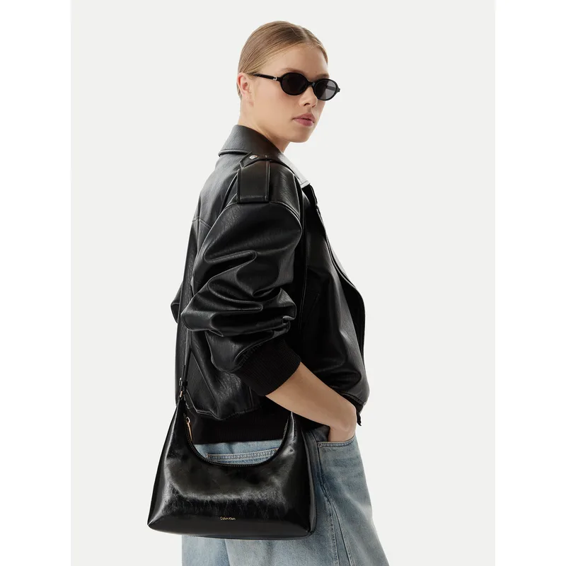 Τσάντα Calvin Klein Foil Logo Glossy LV04F3737G Μαύρο