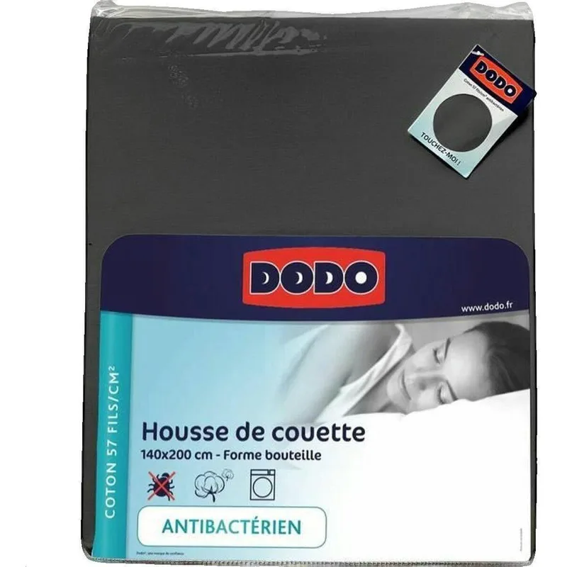 Παπλωματοθήκες Dodo Housse de Couette 140 x 200 cm Anthracite