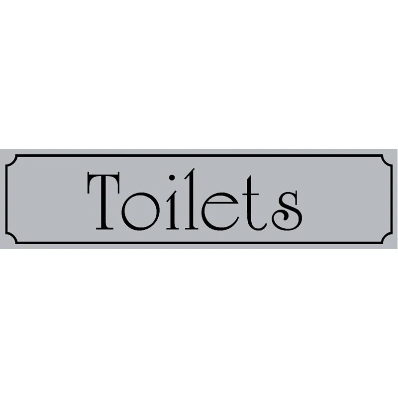 Πινακίδα Σήμανσης Toilets Αλουμίνιο 50x200mm