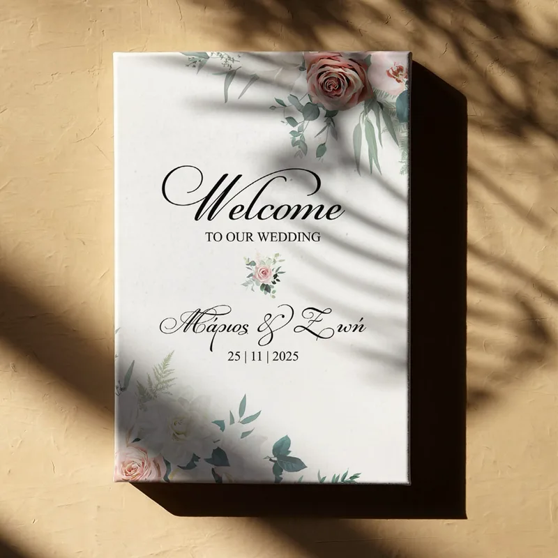 Πινακας σε καμβά WELCOME TO OUR WEDDING