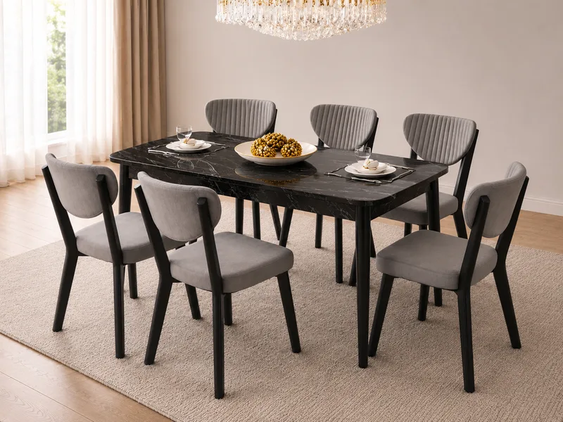 Σετ Τραπεζαρίας 7 τεμαχίων , Cozy , All4home