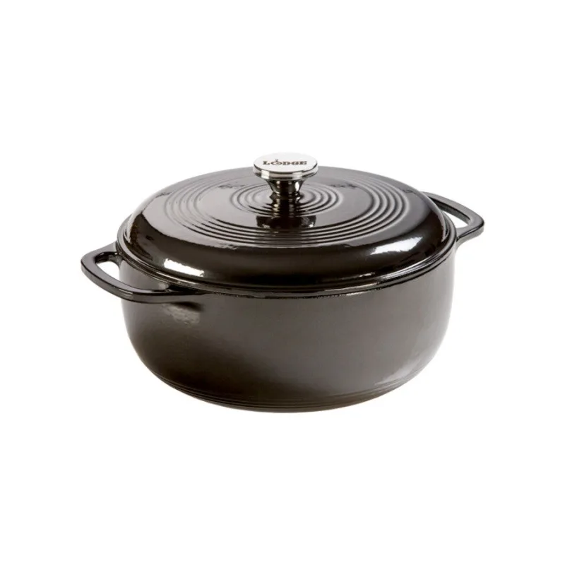 Lodge Γάστρα - Κατσαρόλα Εμαγιέ Μαντεμένια Black 5,68lt
