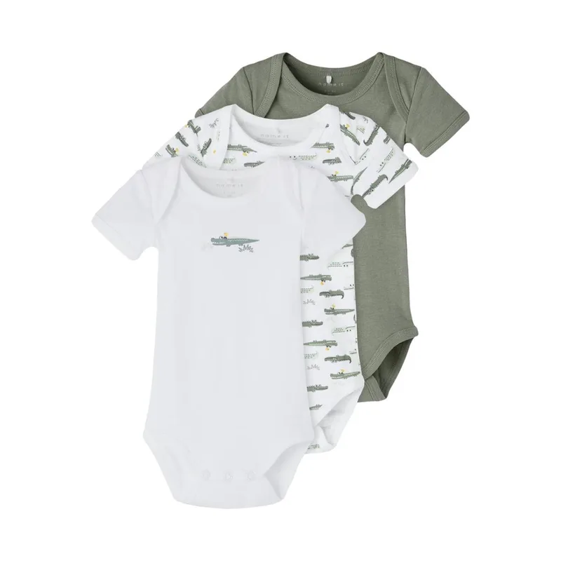 Σετ 3 τεμ.φορμάκια μπεμπέ unisex Name it-13198649-Agave green