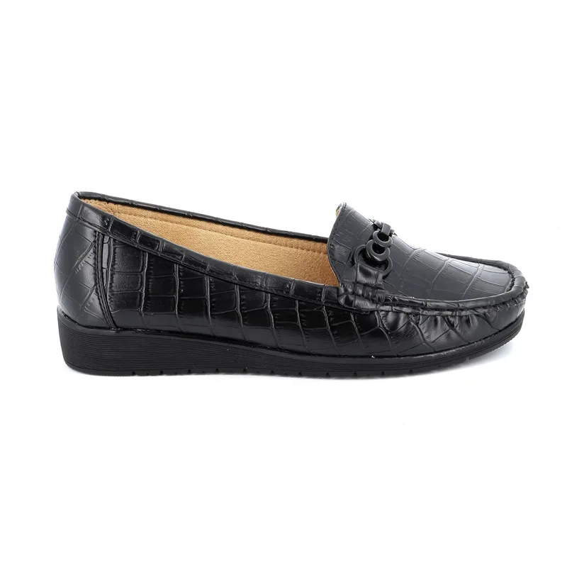 Γυναικείο Μοκασίνι Qunhui Shoes Χρώματος Μαύρο A2225