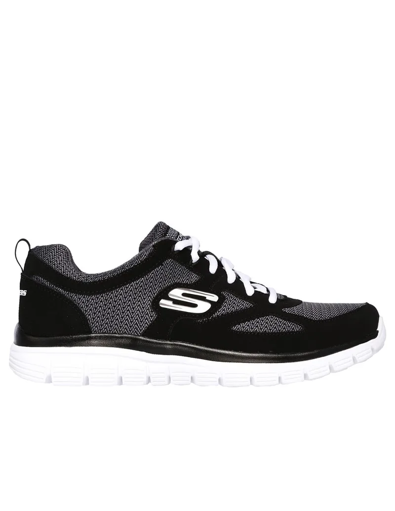 Skechers Burns 52635-BKW Ανδρικά Αθλητικά Παπούτσια Running Μαύρα