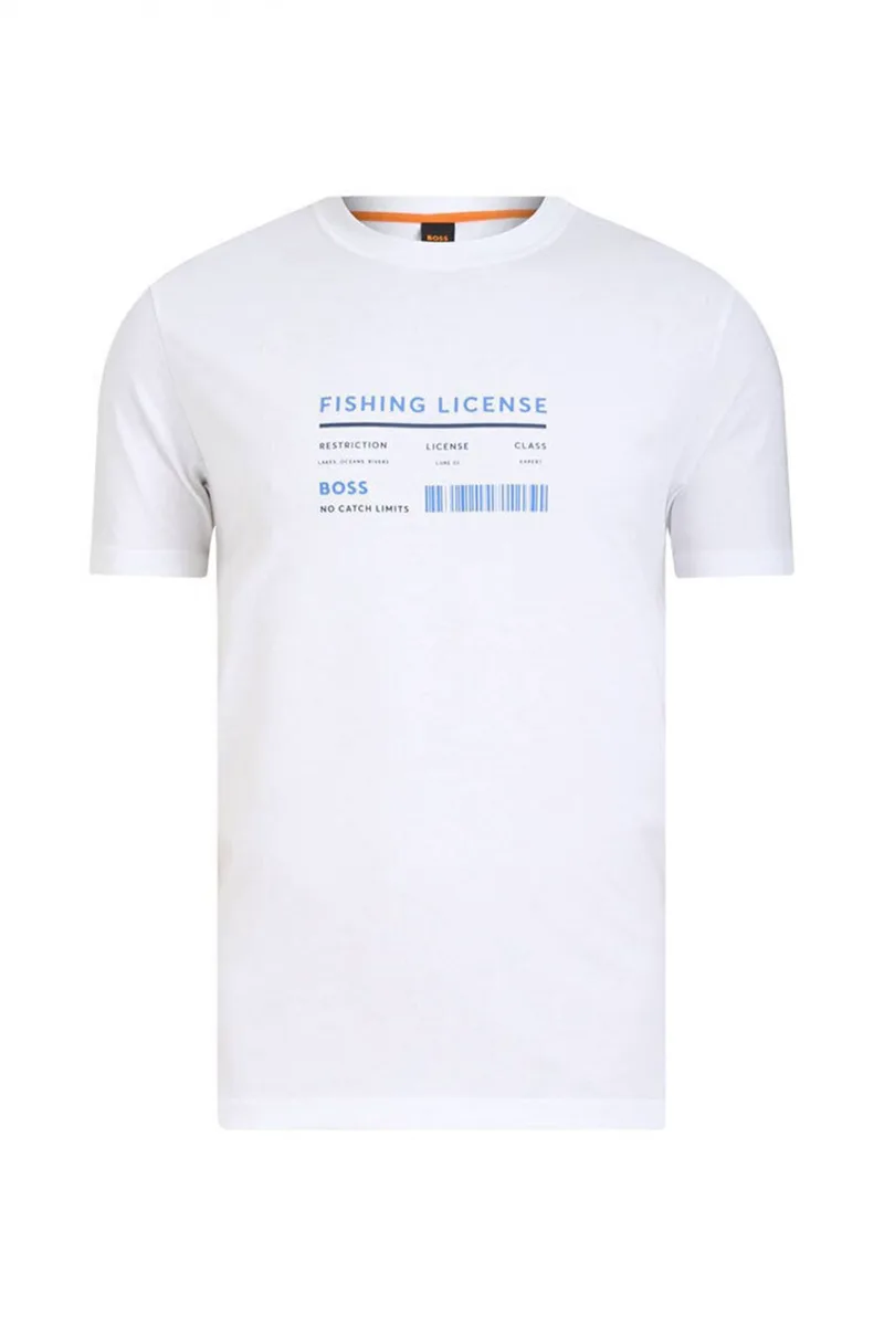 BOSS CASUAL T-SHIRT TE_ATACAMA ΛΕΥΚΟ