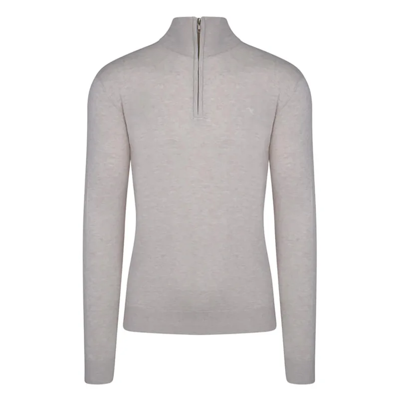 Signature Πουλόβερ Μπεζ Half Zip (Modern Fit)