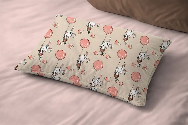 Βρεφική Μαξιλαροθήκη Dimcol Floating Bunny 714 35x45 Beige-Salmon