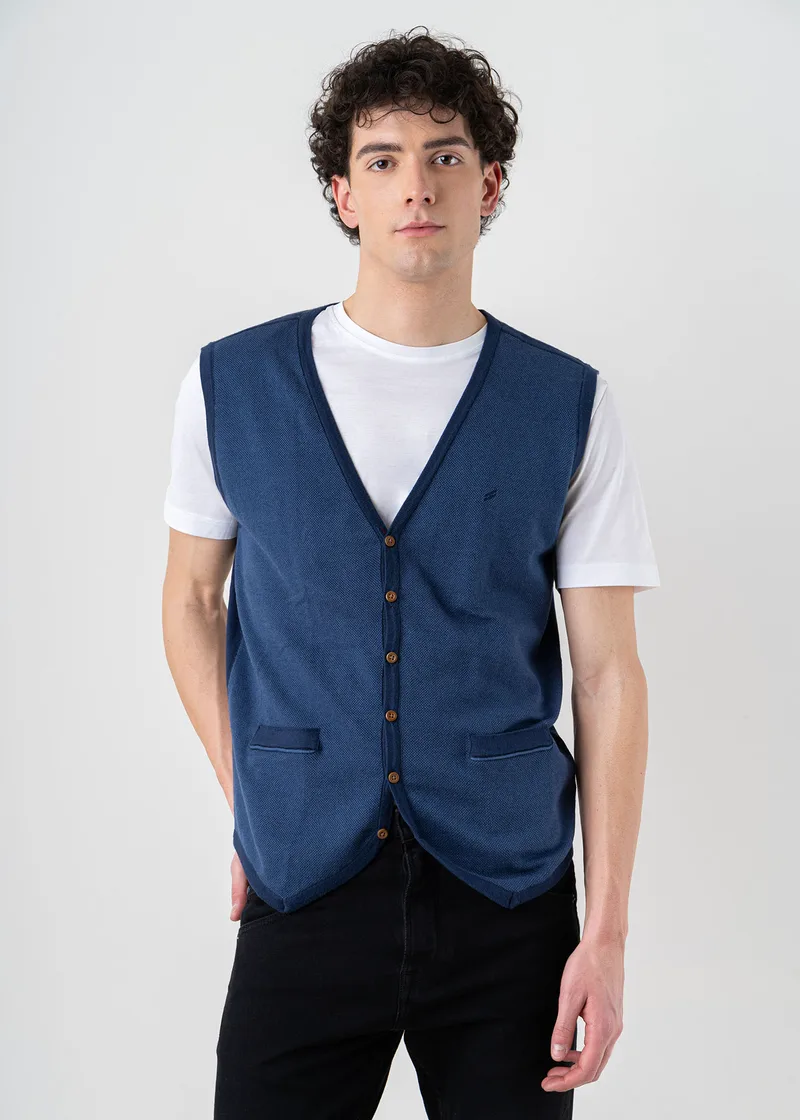 Daniel Hechter Αμάνικο Pullover της σειράς Slipover - 15811 850 67 Navy