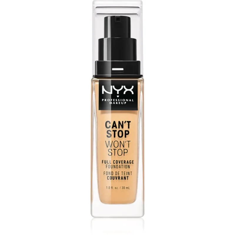 NYX Professional Makeup Can't Stop Won't Stop Full Coverage Foundation Βάση πλήρους κάλυψης απόχρωση 10 Buff 30 ml