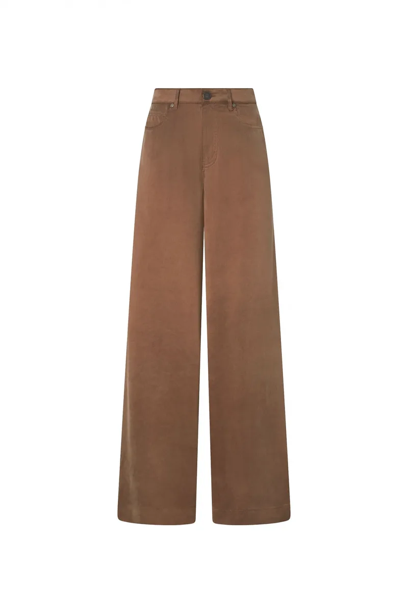 PINKO ΠΑΝΤΕΛΟΝΙ PALAZZO PORTA TROUSERS ΚΑΦΕ