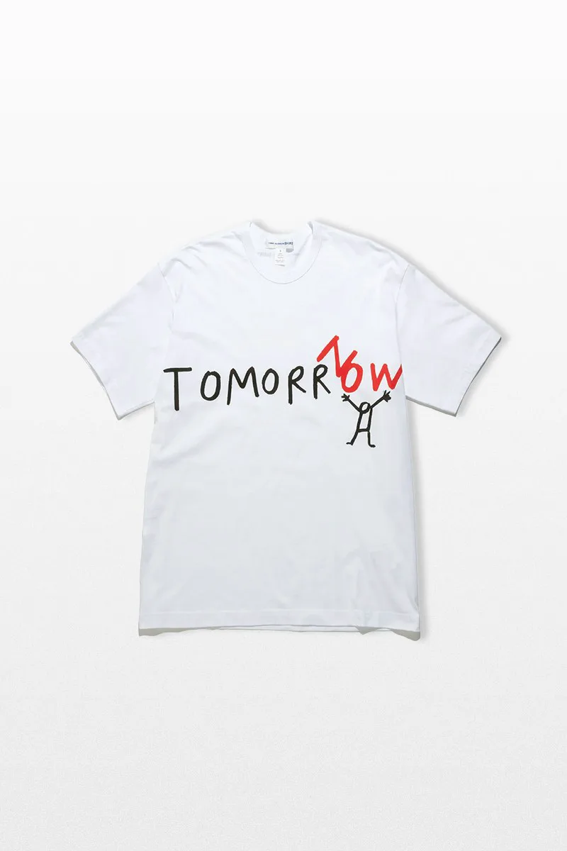COMME DES GARÇONS SHIRT Ανδρικό Λευκό Knit T-Shirt