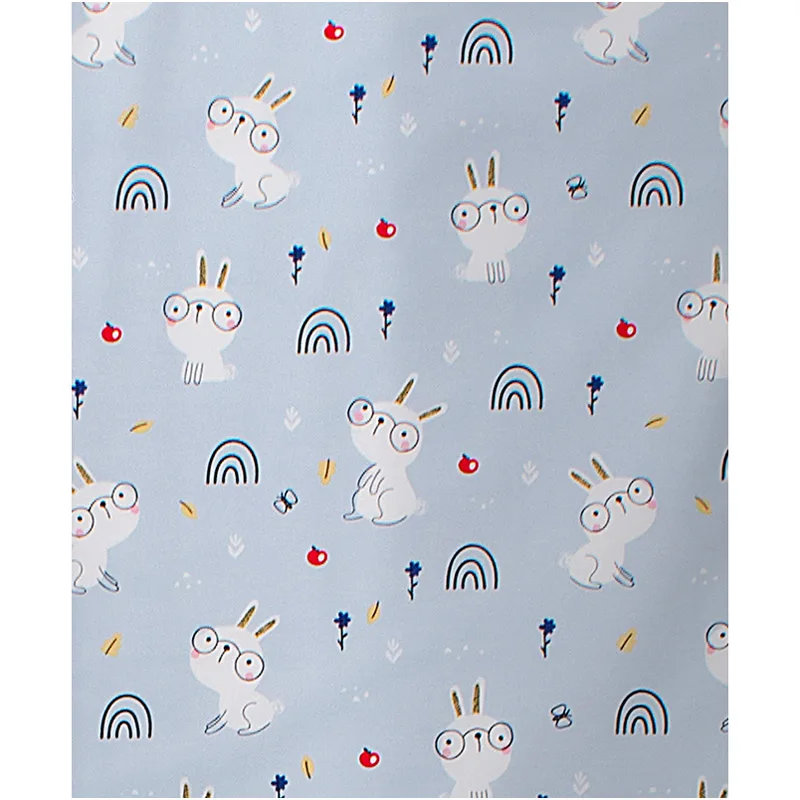 Σεντόνι Λίκνου 80x110 Dimcol Rabbit Garden 584 Sky Blue