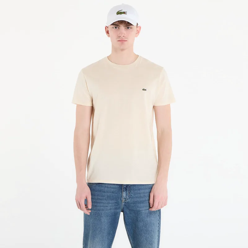 T-shirt LACOSTE Tee-Shirt Naturel Clair 7