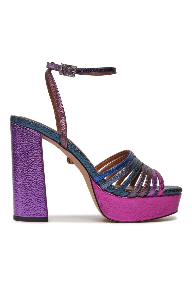 KURT GEIGER ΠΑΠΟΥΤΣΙΑ ΠΕΔΙΛΑ PIERRA PLATFORM LOGO ΠΟΛΥΧΡΩΜΟ