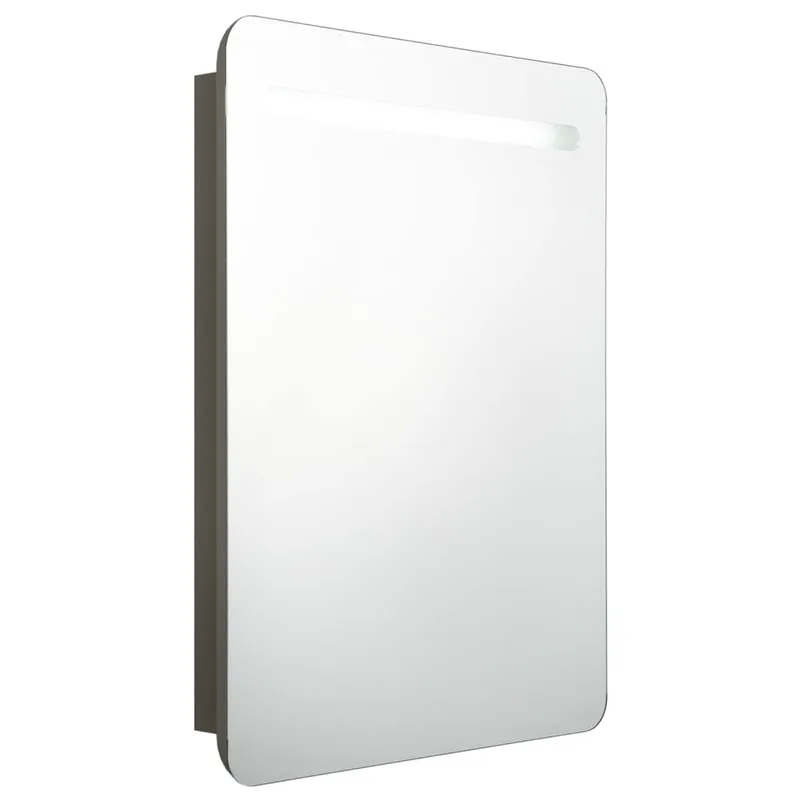 vidaXL Καθρέφτης Μπάνιου με Ντουλάπι / LED Ανθρακί 60 x 118 x 60 εκ.