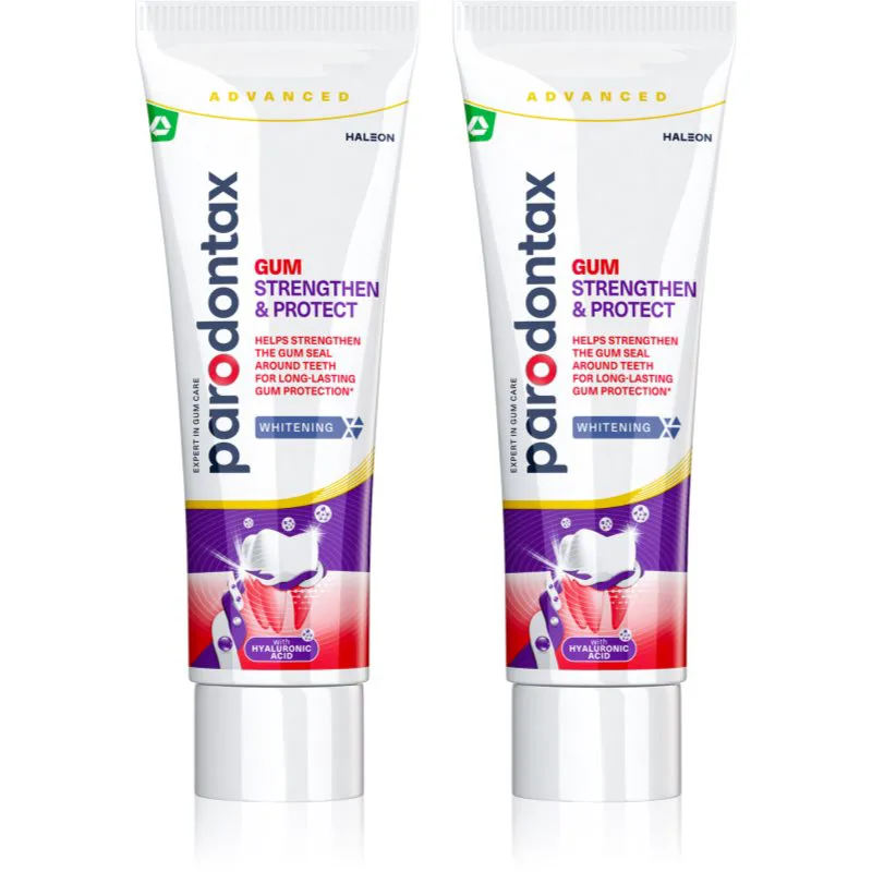 Parodontax Gum And Sens Whitening λευκαντική οδοντόκρεμα για δόντια 2x75 ml